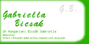 gabriella bicsak business card