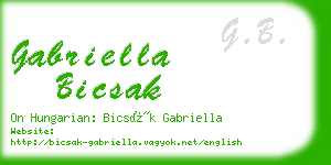 gabriella bicsak business card